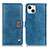 Leather Case Stands Flip Cover T03 Holder for Apple iPhone 13 Mini Blue