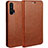 Leather Case Stands Flip Cover T03 Holder for Huawei Honor 20 Pro Orange