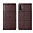 Leather Case Stands Flip Cover T03 Holder for Huawei Nova 6 5G Brown