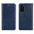 Leather Case Stands Flip Cover T03 Holder for Huawei P40 Blue