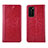 Leather Case Stands Flip Cover T03 Holder for Huawei P40 Red