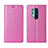 Leather Case Stands Flip Cover T03 Holder for OnePlus 8 Pro Pink