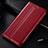 Leather Case Stands Flip Cover T03 Holder for Samsung Galaxy Note 10 Plus 5G Red