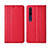Leather Case Stands Flip Cover T03 Holder for Xiaomi Mi 10 Pro Red