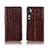 Leather Case Stands Flip Cover T03 Holder for Xiaomi Mi Note 10 Brown