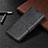 Leather Case Stands Flip Cover T03 Holder for Xiaomi Redmi 10X 4G Black