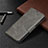 Leather Case Stands Flip Cover T03 Holder for Xiaomi Redmi 10X 4G Gray
