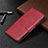 Leather Case Stands Flip Cover T03 Holder for Xiaomi Redmi 10X 4G Red