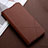 Leather Case Stands Flip Cover T03 Holder for Xiaomi Redmi Note 8 Brown