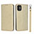 Leather Case Stands Flip Cover T04 Holder for Apple iPhone 11 Gold