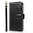 Leather Case Stands Flip Cover T04 Holder for Apple iPhone 12 Black