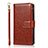 Leather Case Stands Flip Cover T04 Holder for Apple iPhone 12 Brown