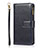 Leather Case Stands Flip Cover T04 Holder for Apple iPhone 12 Mini Navy Blue