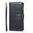Leather Case Stands Flip Cover T04 Holder for Apple iPhone 12 Pro Max Navy Blue