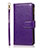 Leather Case Stands Flip Cover T04 Holder for Apple iPhone 12 Pro Max Purple