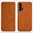 Leather Case Stands Flip Cover T04 Holder for Huawei Honor 20 Pro Orange