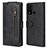 Leather Case Stands Flip Cover T04 Holder for Huawei P Smart (2020) Black