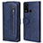 Leather Case Stands Flip Cover T04 Holder for Huawei P Smart (2020) Blue
