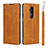 Leather Case Stands Flip Cover T04 Holder for OnePlus 7T Pro Orange