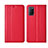 Leather Case Stands Flip Cover T04 Holder for Oppo A92 Red