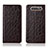 Leather Case Stands Flip Cover T04 Holder for Samsung Galaxy A90 4G Brown