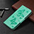 Leather Case Stands Flip Cover T04 Holder for Xiaomi Redmi 10X 4G Green