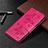 Leather Case Stands Flip Cover T04 Holder for Xiaomi Redmi 10X 4G Hot Pink