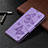 Leather Case Stands Flip Cover T04 Holder for Xiaomi Redmi 10X 4G Purple