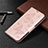Leather Case Stands Flip Cover T04 Holder for Xiaomi Redmi 10X 4G Rose Gold