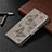 Leather Case Stands Flip Cover T04 Holder for Xiaomi Redmi Note 9 Gray