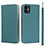 Leather Case Stands Flip Cover T05 Holder for Apple iPhone 11 Cyan