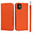 Leather Case Stands Flip Cover T05 Holder for Apple iPhone 11 Orange