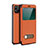 Leather Case Stands Flip Cover T05 Holder for Apple iPhone 12 Pro Max Orange