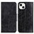 Leather Case Stands Flip Cover T05 Holder for Apple iPhone 13 Black