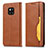 Leather Case Stands Flip Cover T05 Holder for Huawei Mate 20 Pro Orange