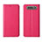 Leather Case Stands Flip Cover T05 Holder for Samsung Galaxy A80 Hot Pink
