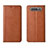 Leather Case Stands Flip Cover T05 Holder for Samsung Galaxy A80 Orange