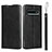 Leather Case Stands Flip Cover T05 Holder for Samsung Galaxy S10 Black