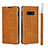 Leather Case Stands Flip Cover T05 Holder for Samsung Galaxy S10e Orange