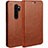 Leather Case Stands Flip Cover T05 Holder for Xiaomi Redmi Note 8 Pro Orange