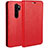 Leather Case Stands Flip Cover T05 Holder for Xiaomi Redmi Note 8 Pro Red