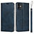 Leather Case Stands Flip Cover T06 Holder for Apple iPhone 11 Blue