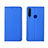 Leather Case Stands Flip Cover T06 Holder for Huawei Honor 20 Lite Blue