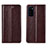 Leather Case Stands Flip Cover T06 Holder for Huawei Honor View 30 5G Brown