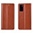 Leather Case Stands Flip Cover T06 Holder for Huawei Honor View 30 5G Orange