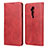 Leather Case Stands Flip Cover T06 Holder for OnePlus 7T Pro Red