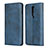 Leather Case Stands Flip Cover T06 Holder for OnePlus 8 Blue