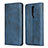 Leather Case Stands Flip Cover T06 Holder for OnePlus 8 Blue