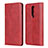 Leather Case Stands Flip Cover T06 Holder for OnePlus 8 Red