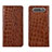 Leather Case Stands Flip Cover T06 Holder for Samsung Galaxy A80 Orange